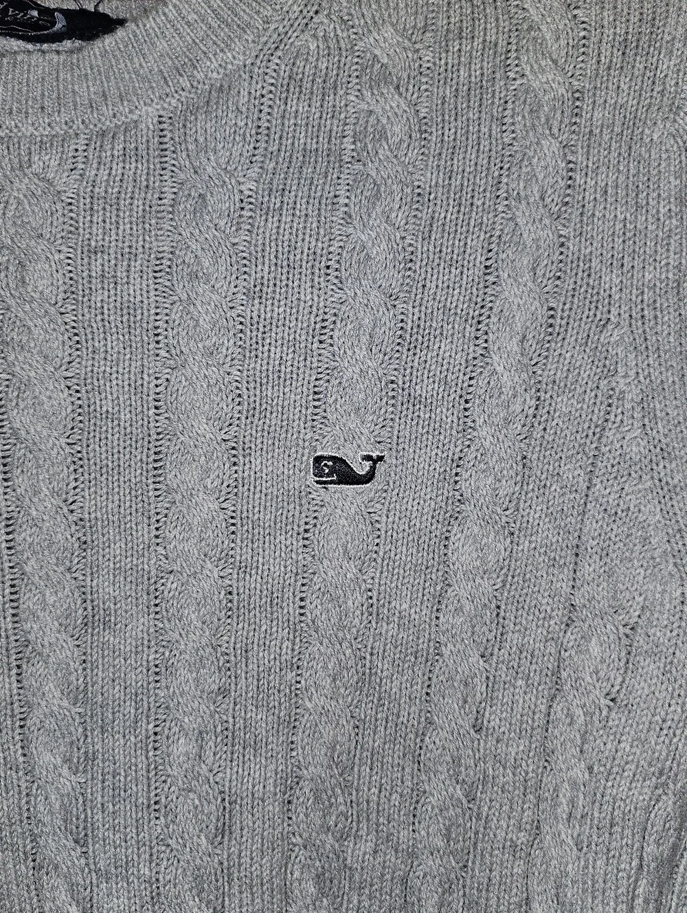 Vineyard Vines Gray Cable Knit Sweater Large